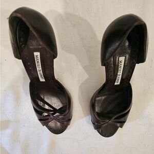 Manila blahnik open toe heels